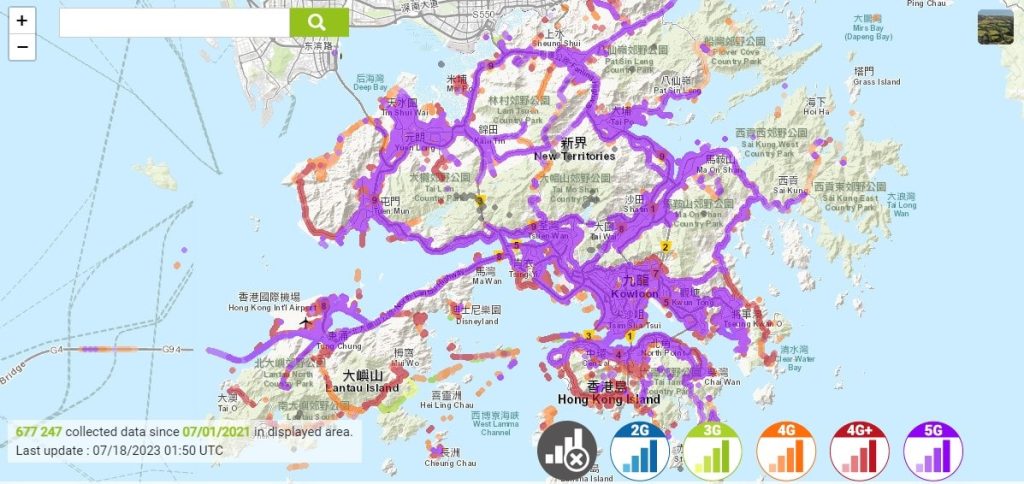 3 HK coverage map