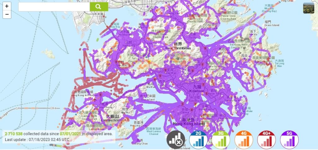 CSL coverage map