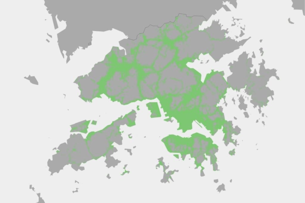 3HK coverage map in Hong Kong