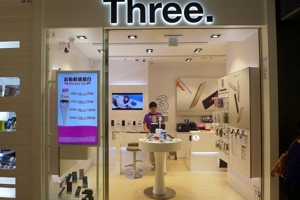 3HK is one of the major mobile operators in Hong Kong